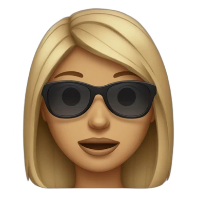 a woman crying while wearing sunglasses sticker