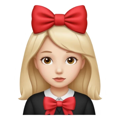 Girl with a bow sticker