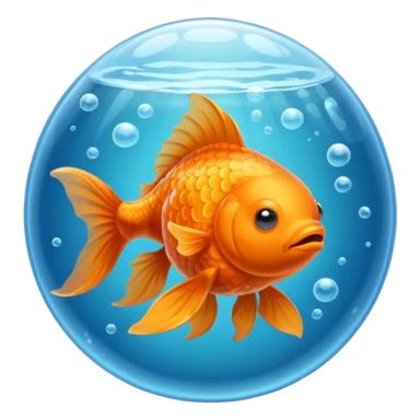 Space goldfish sticker