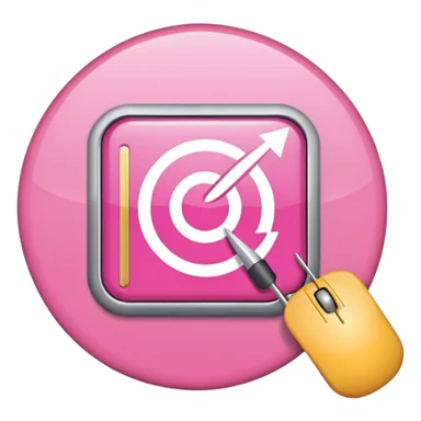 online booking icon (pink) + mouse pointer sticker