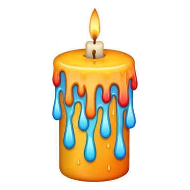 Candle in random Colors sticker