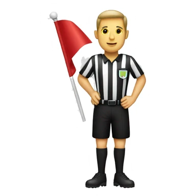 assistant football referee with offside flag sticker