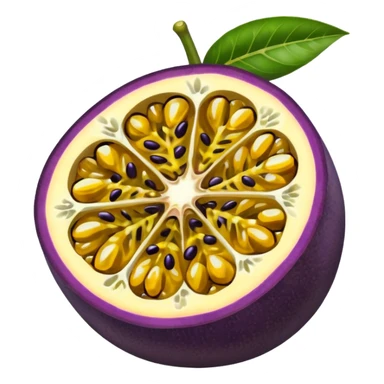 passion fruit sliced juicy sticker