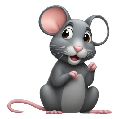 Mouse watching firework sticker