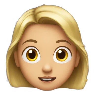 the girl is surprised sticker