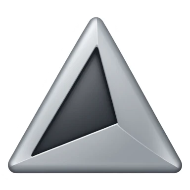 gray triangle parallel to the left, 60 degrees inclined, plain sticker