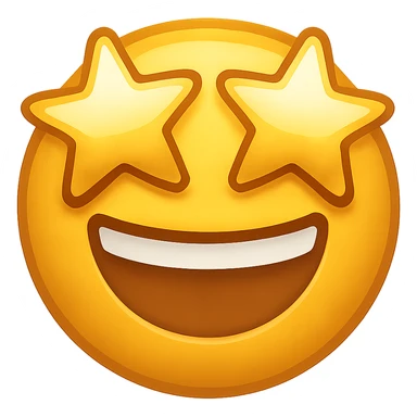 face with star eyes emoji sticker