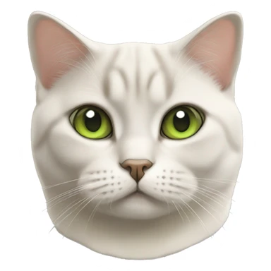 British shorthair cat cream green eyes sticker