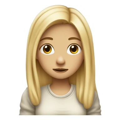 Blonde girl freezing in Florida  sticker