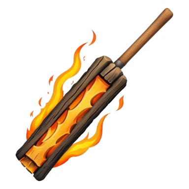 wood fire stick  sticker