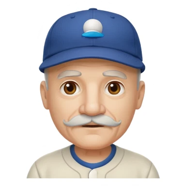 viejo pelon bigote gorra beisbol N sticker