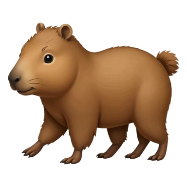 Capybara (Full) walking in 4 legs  sticker