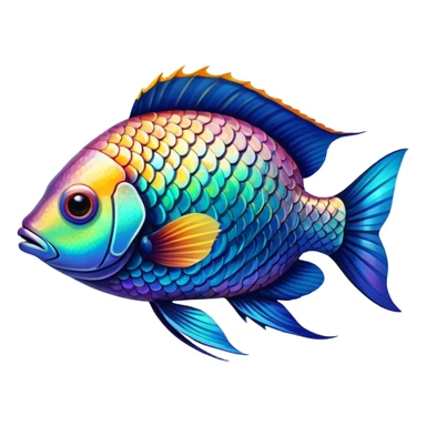 colorful tropical fish sticker