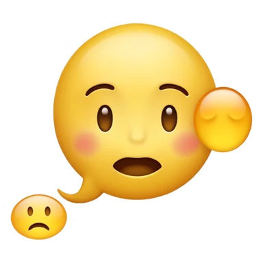 A yellow emoji face with wide open mouth mid-speech, eyes slightly rolling or annoyed, and several small speech bubbles or lines coming out from the mouth, showing nonstop talking. sticker