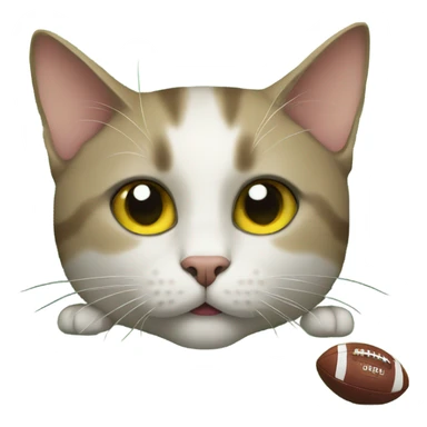 Cat watching football sticker