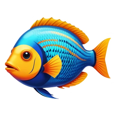 colorful tropical fish sticker