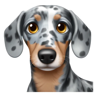 dapple blue merle dachshund with one eye blue and one eye brown sticker