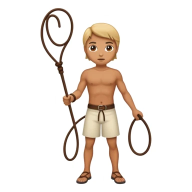 A person whipping a whip sticker