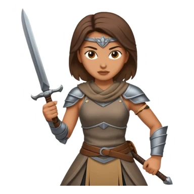 a woman warrior with blade sticker