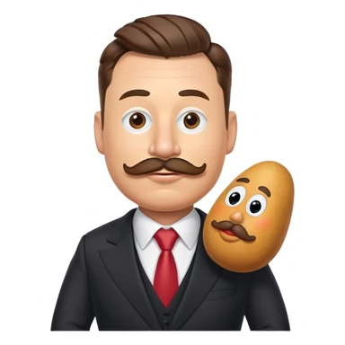 Elon musk as Mr potato head sticker