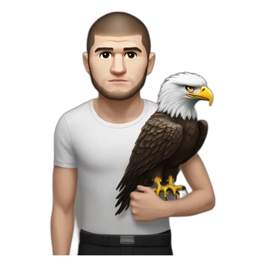 Khabib nurmagomedov with eagle sticker