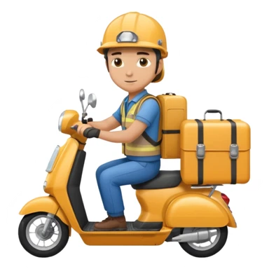 Scooter courier with insulated case,Delivery Crew sticker