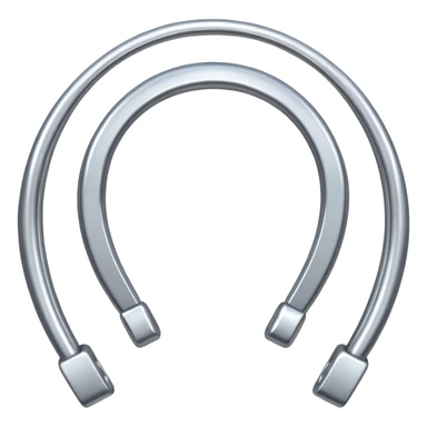 Horse shoe silver upside down  sticker