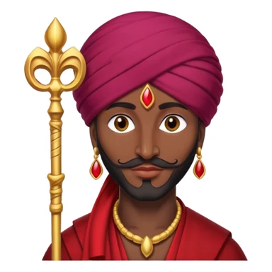 Jafar villain with staff and turban sticker