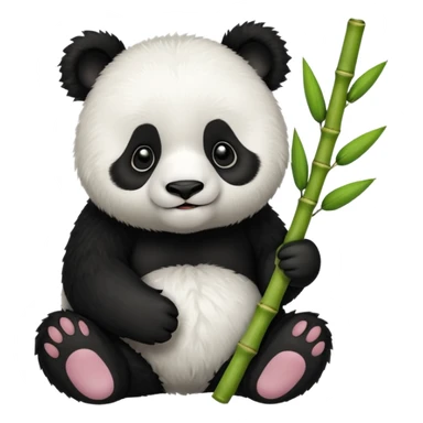 Panda giving a bamboo sticker