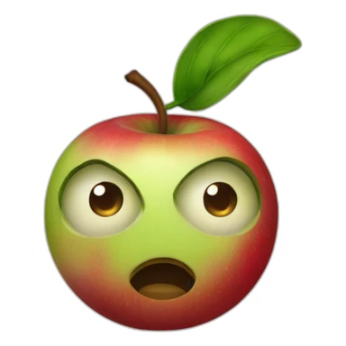 Una manzana con ojos saltones sticker