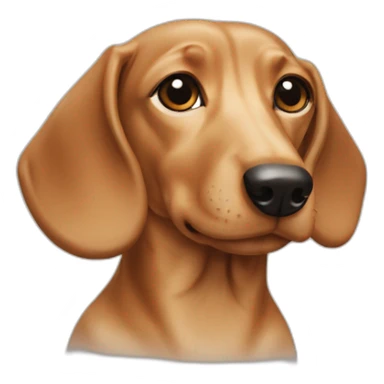 dachshund-facep-cream sticker