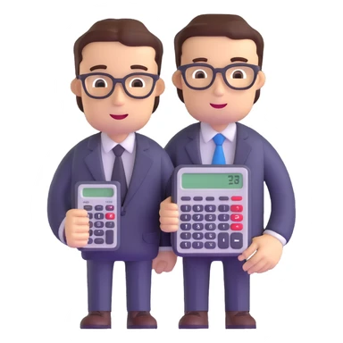 accountant with calculator sticker