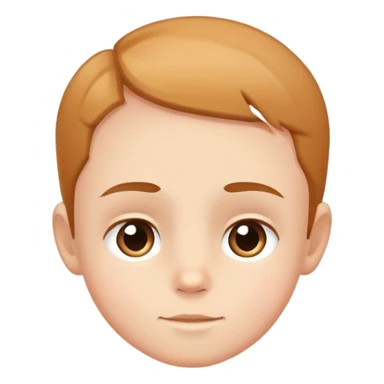 child's face highlighting the forehead, simple and friendly sticker