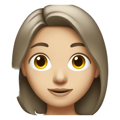 White brunette girl send an email sticker