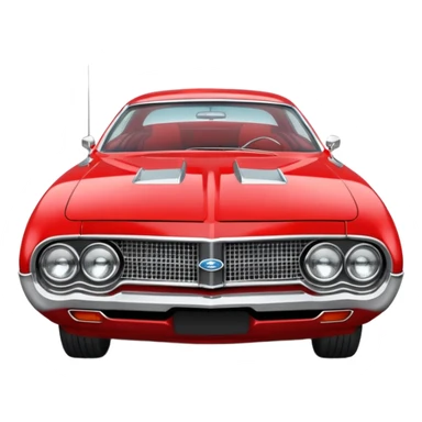 red ford torine from starsky and hutch with flashing teardrop light on top sticker