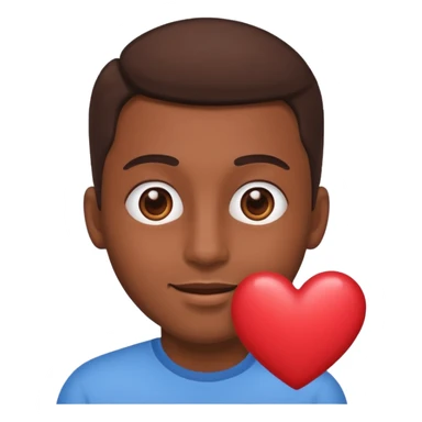 Hombre con ojos enamorados  , con 2 corazones en los ojos sticker