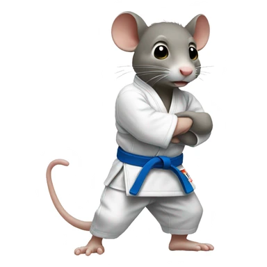 Un rat qui fait du judo sticker