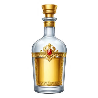 a golden bottle of vodka sticker