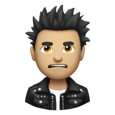 Punk rock guy sticker