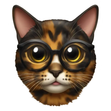 tortoiseshell cat who’s lost one eye sticker