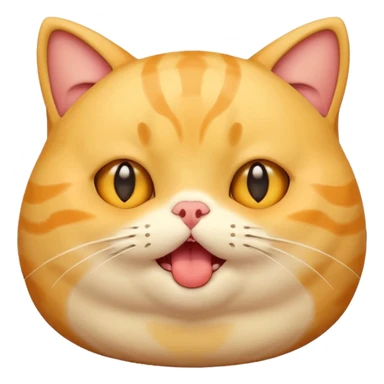 fat yellow confused kawaii cat open mouth and question mark signs on his head sticker