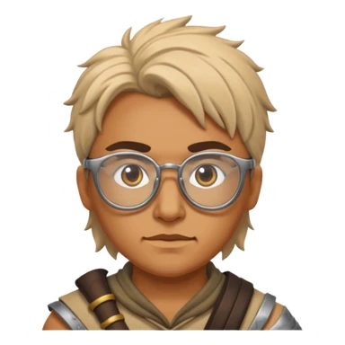 Glasses-Wearing wild Warrior sticker