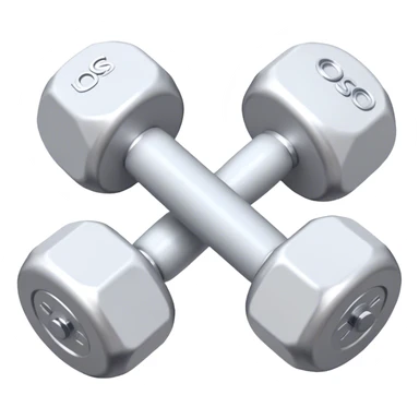 White dumbbells sticker