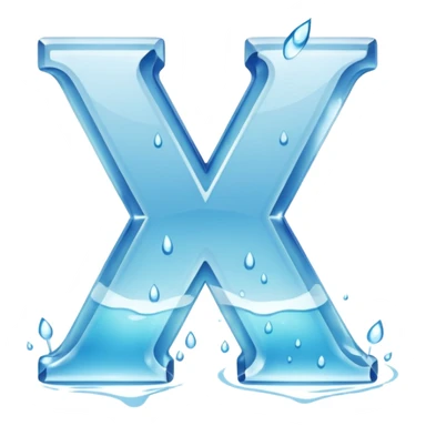 the letter V made out of water sticker