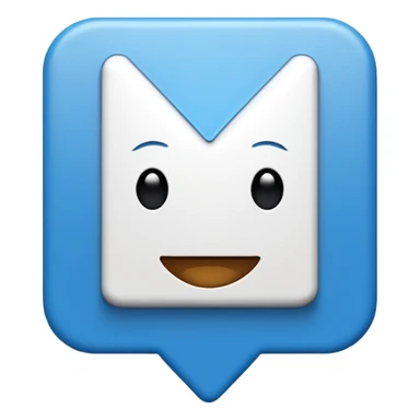 I want a blue background and a white checkmark inside it emoji which I will call the "Fake Roblox Verified Badge Emoji" and the blue background should be square and it should be the "🟦" emoji being the background sticker