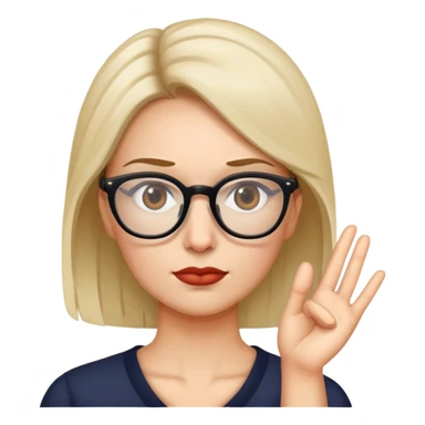 Hot woman with glasses saying no  sticker