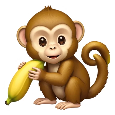 monkey with banana sticker