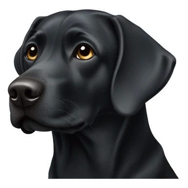 Black Labrador with grey snout and paws  sticker