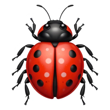 ladybug with glitter sticker