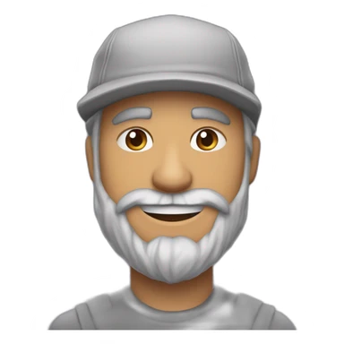 crée-moi plusieurs émoticônes pour ma chaîne, Twitch, Crazy Chad, d'un homme souriant, avec un bonnet gris et une barbe de trois jours. sticker